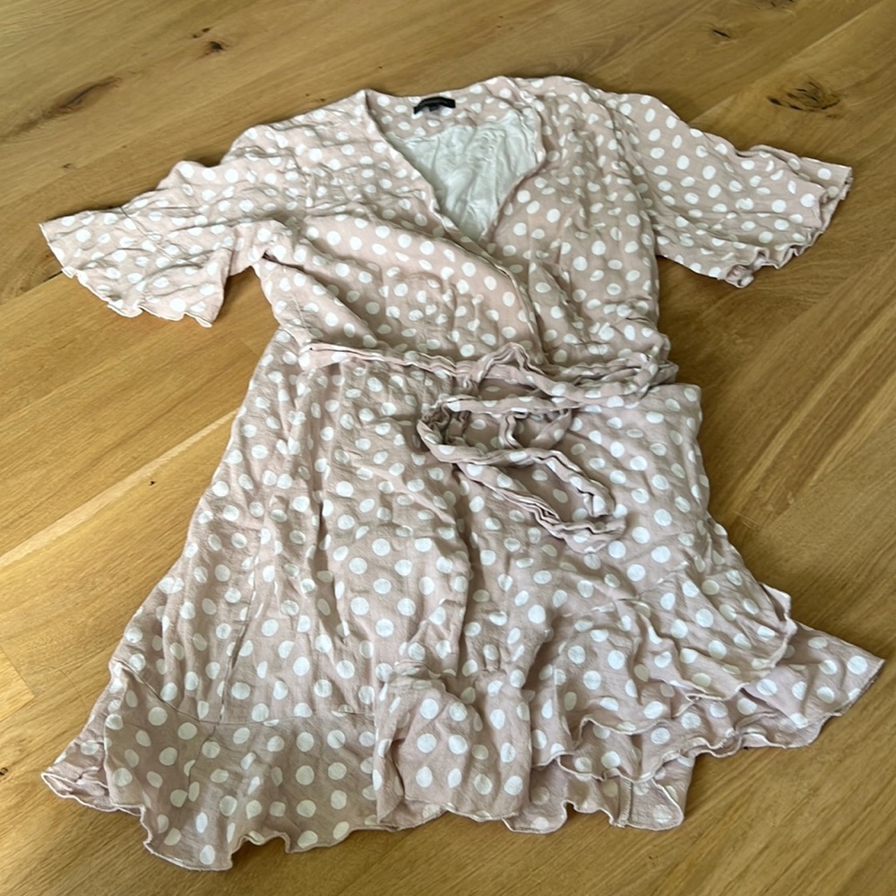 Majorelle linen wrap dress